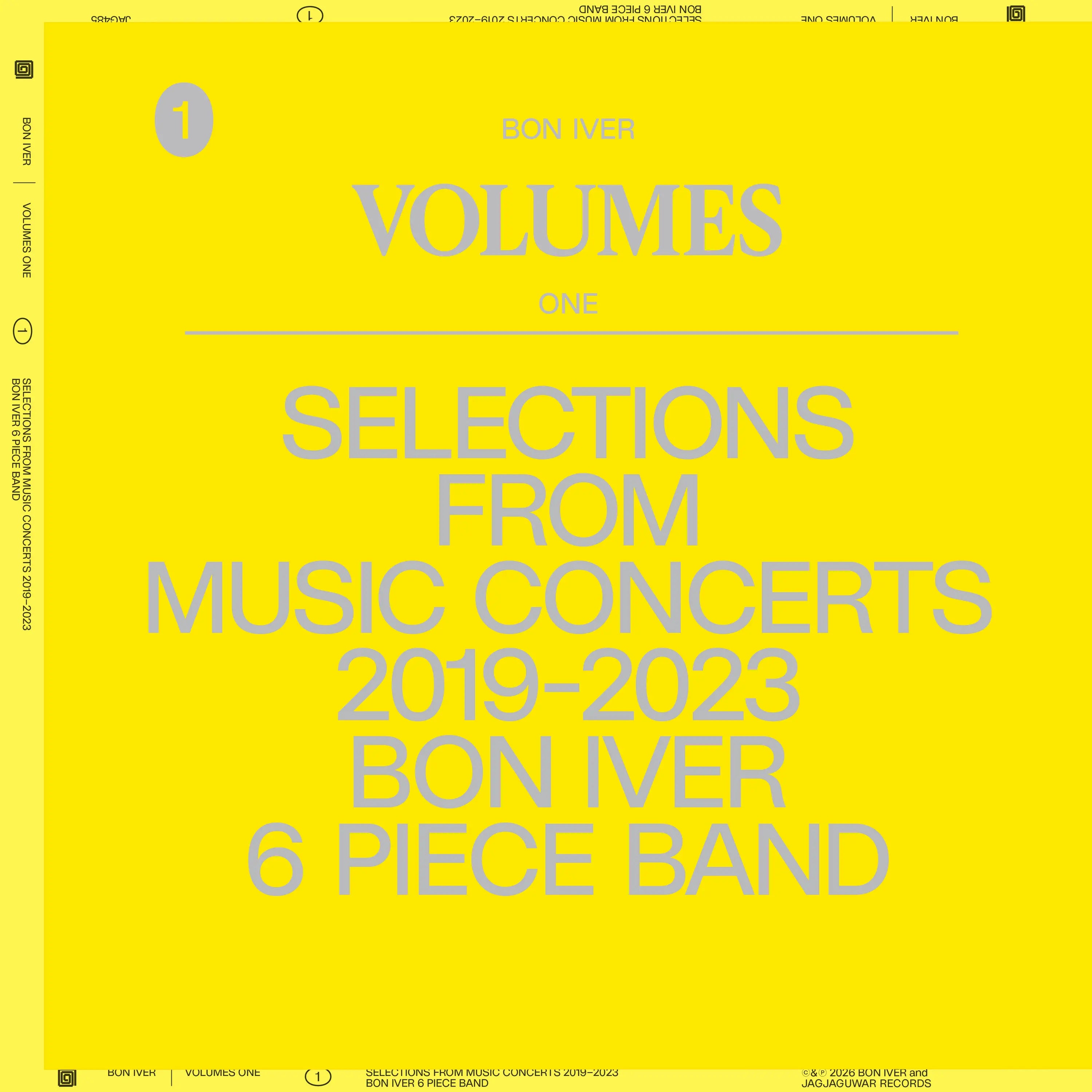 Bon Iver - Volumes: One Selections From Music Concerts 2019-2023 Bon Iver 6 Piece Band