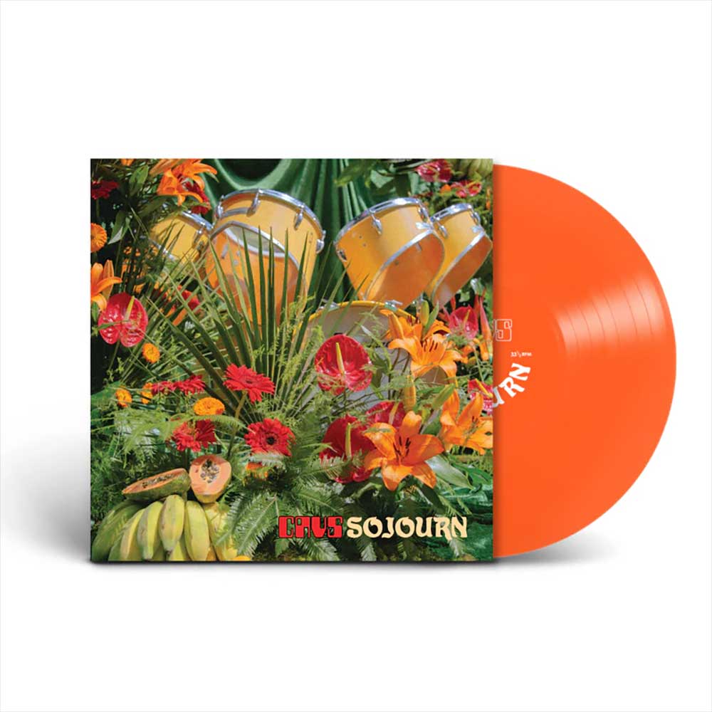 CAVS Sojourn Vinyl LP Clear Orange with record slipping out of record sleeve