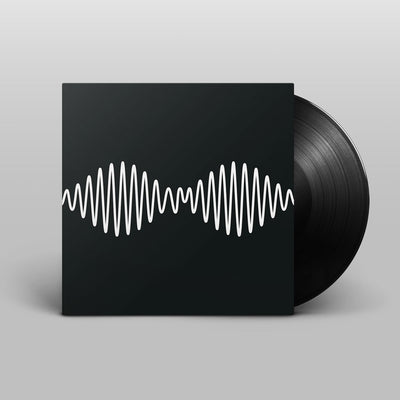 Arctic Monkeys - AM (Vinyl LP) Record album cover showing famous white sound wave design on black background
