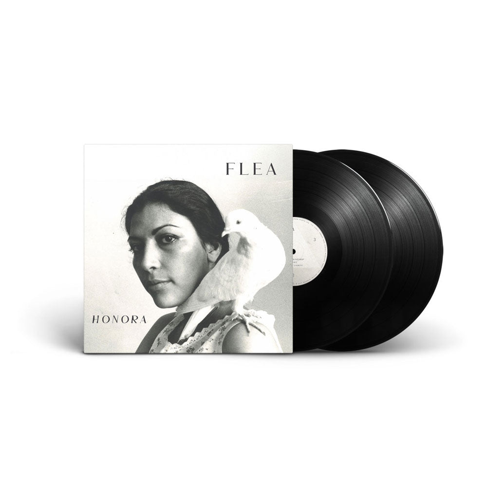 Flea Honora Vinyl 2lp records in slip case shown coming out of record cover