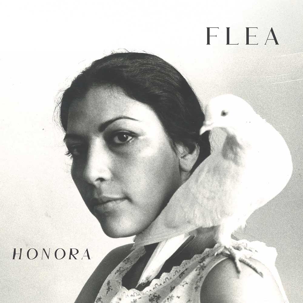 Flea Honora Vinyl 2LP Record cover of Flea's grandmother with bird on sholder