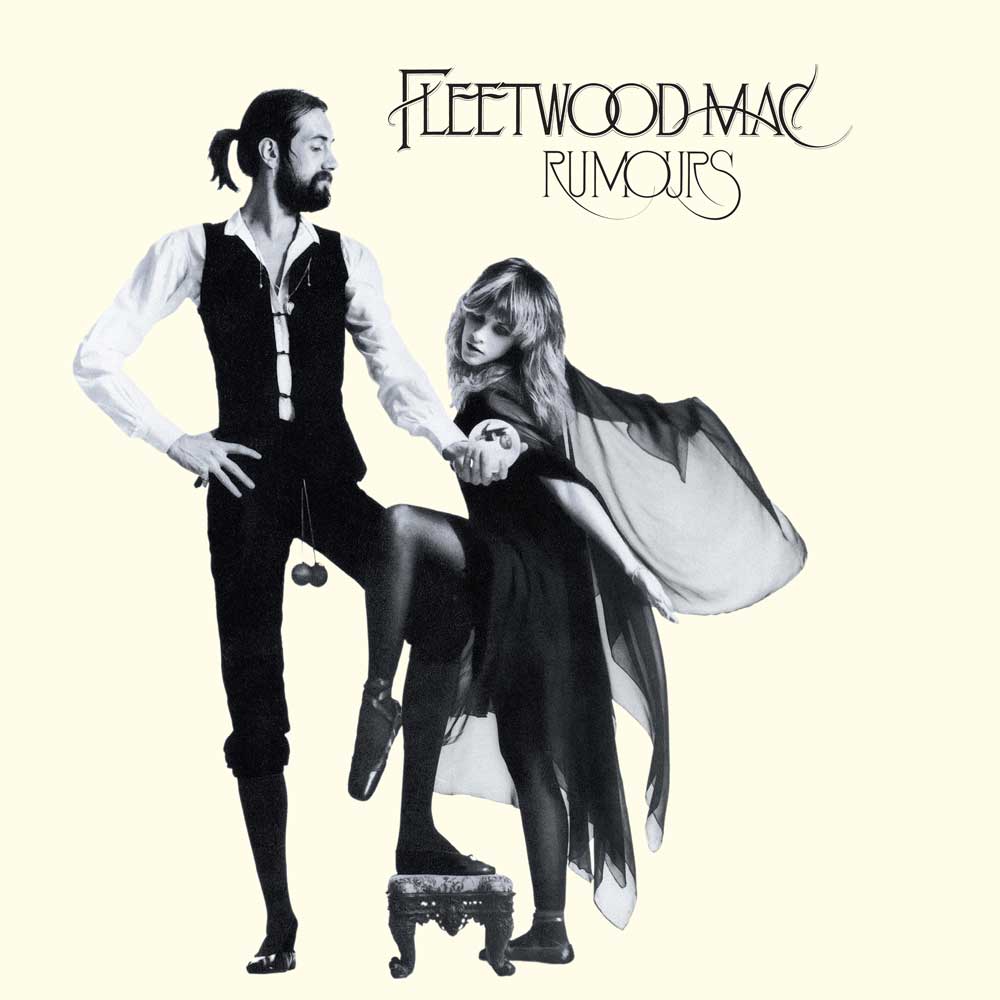 Fleetwood Mac Rumours Black Vinyl LP Record Cover