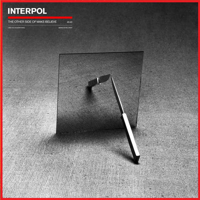 Interpol – The Other Side Of Make-Believe (Vinyl LP) Album cover for Interpol's 'The Other Side of Make & Break' with a seesaw on a textured surface.