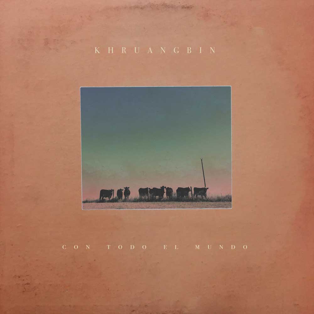 Khruangbin - Con Todo El Mundo Vinyl record cover, brown with cattle on the front