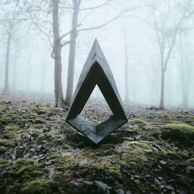 Kiasmos	- II Reworked (Vinyl 2LP Translucent) record album cover showing a geometric sculpture in a forest with fog