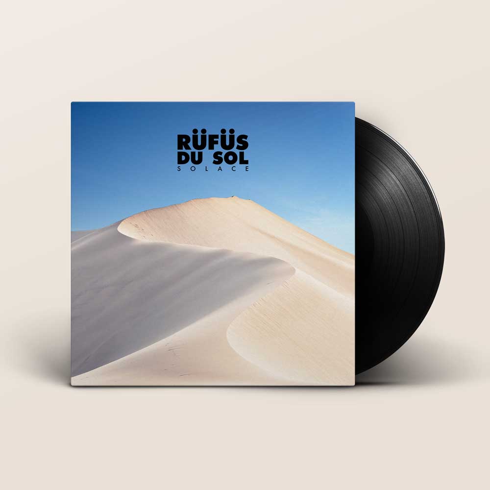RÜFÜS DU SOL - Solace (Vinyl LP) Record album cover with vinyl LP sliding out of sleeve