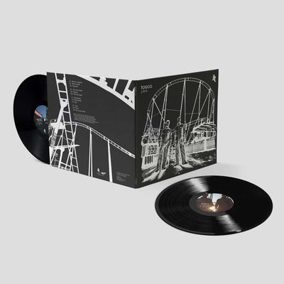 Tosca - J.A.C. (Vinyl 2LP) record cover shown open to reveal the inner sleeve artwork, with two black vinyl records visible on a light gray background.