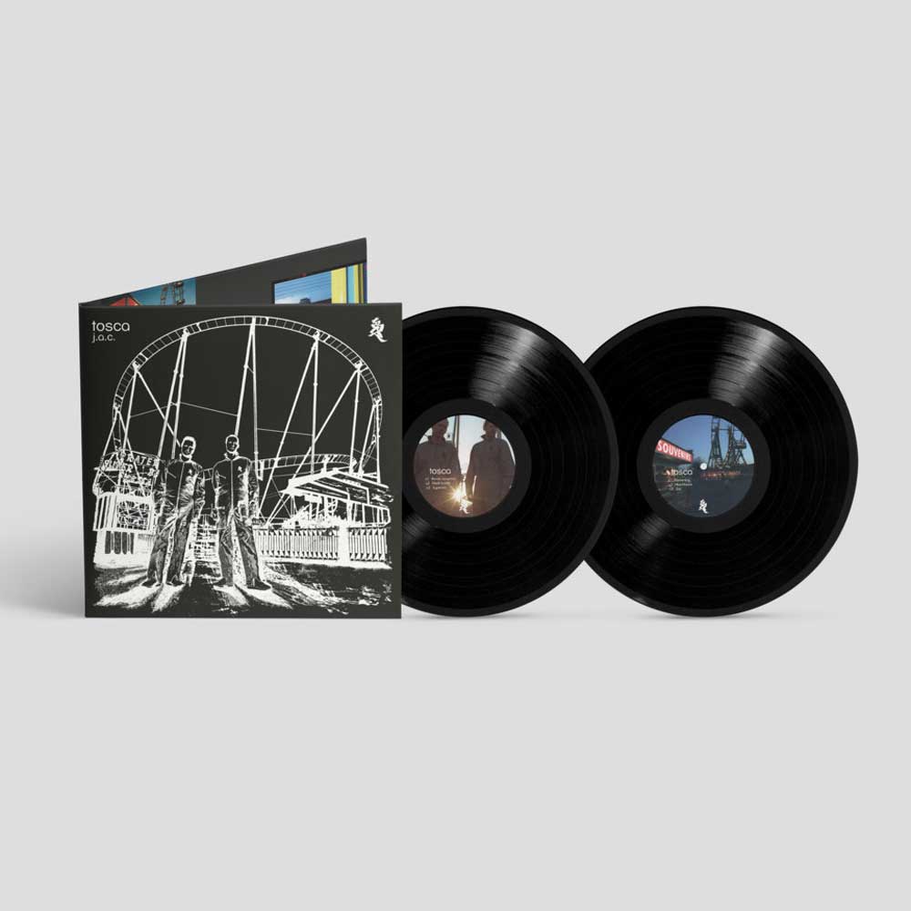 Tosca - J.A.C. (Vinyl 2LP) gatefold cover open showing the 2 black vinyl lp's